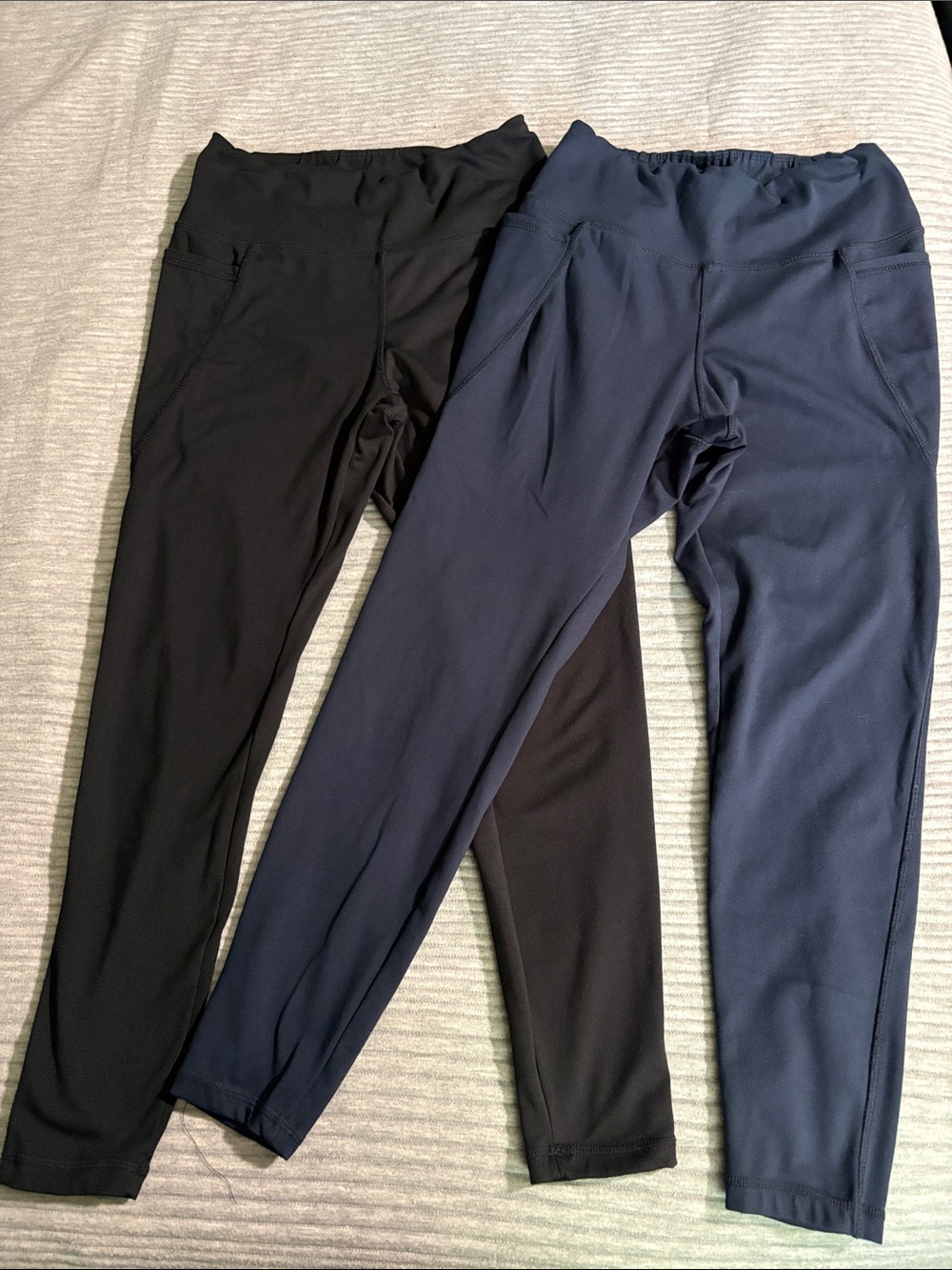 Danskin Black and Navy Athletic Leggings Duo Size M